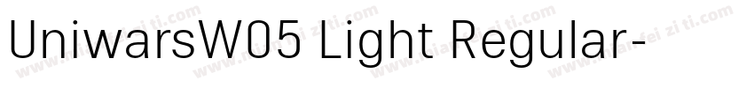 UniwarsW05 Light Regular字体转换